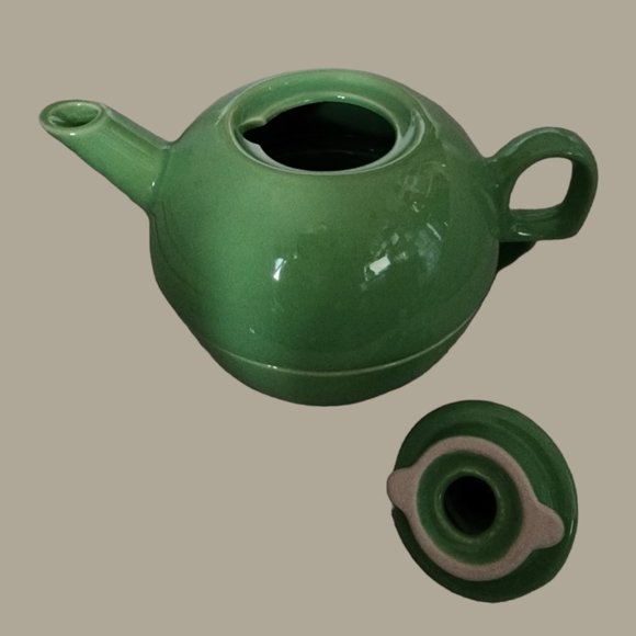 Green Ceramic Teapot - Picture 2 of 5